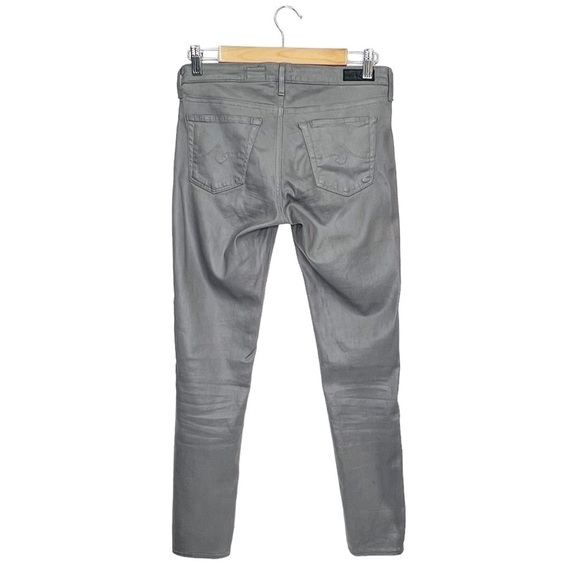 AG Adriano Goldschmied The Legging Ankle Super Skinny Size 27R Gray Leatherette - Picture 5 of 13